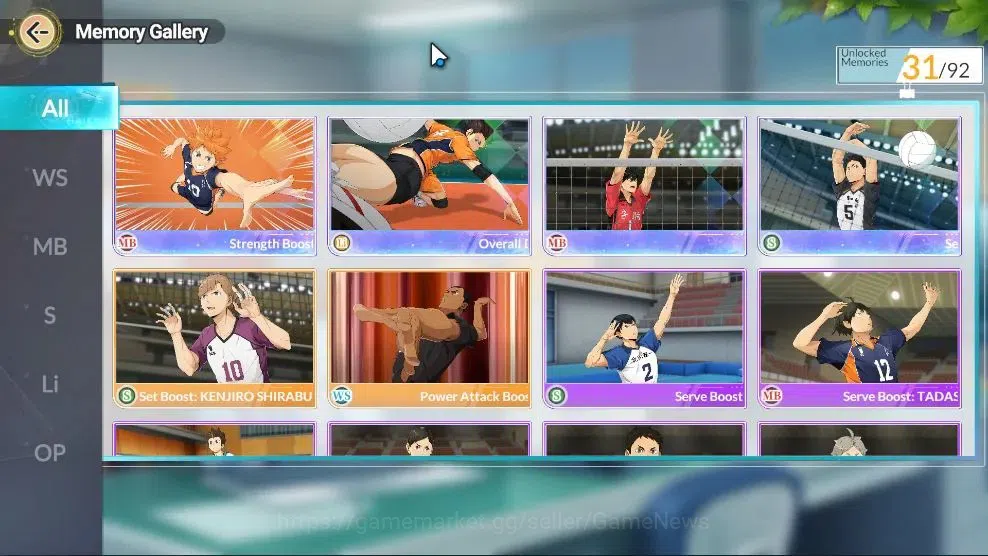 HAIKYU!! FLY HIGH Accounts SEA |Lvl 56|7 SP (Hinata,Nishinoya,Tetsuro,Keiji)+Memo,Oikawa,Bokuto,Tsukishima|1 UR (Kageyama)|6 12
