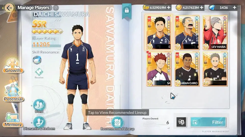 HAIKYU!! FLY HIGH Accounts SEA |Lvl 56|7 SP (Hinata,Nishinoya,Tetsuro,Keiji)+Memo,Oikawa,Bokuto,Tsukishima|1 UR (Kageyama)|6 3