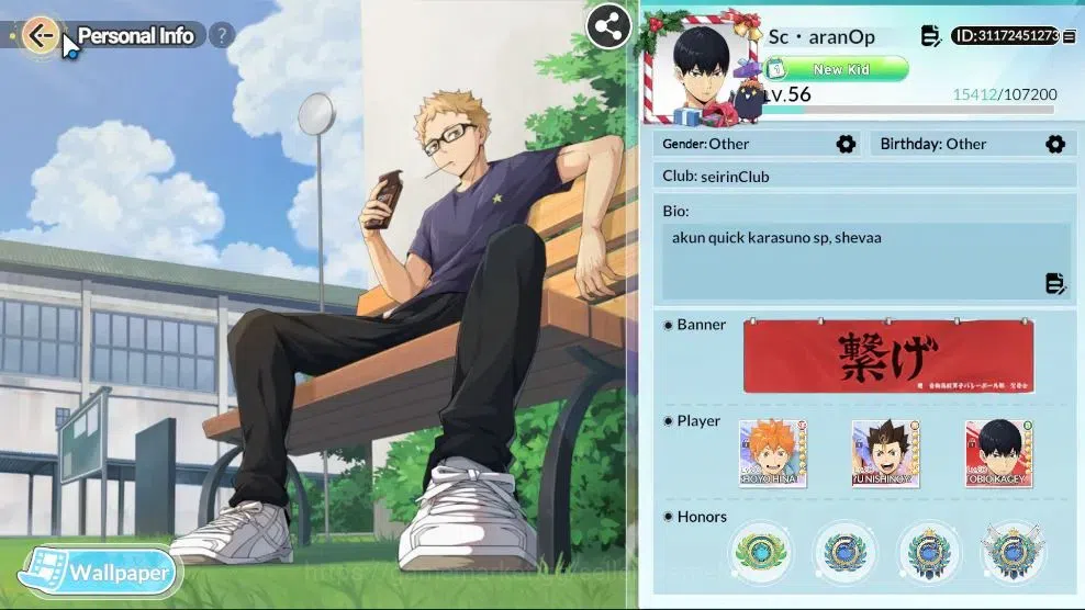 HAIKYU!! FLY HIGH Accounts SEA |Lvl 56|7 SP (Hinata,Nishinoya,Tetsuro,Keiji)+Memo,Oikawa,Bokuto,Tsukishima|1 UR (Kageyama)|6 6