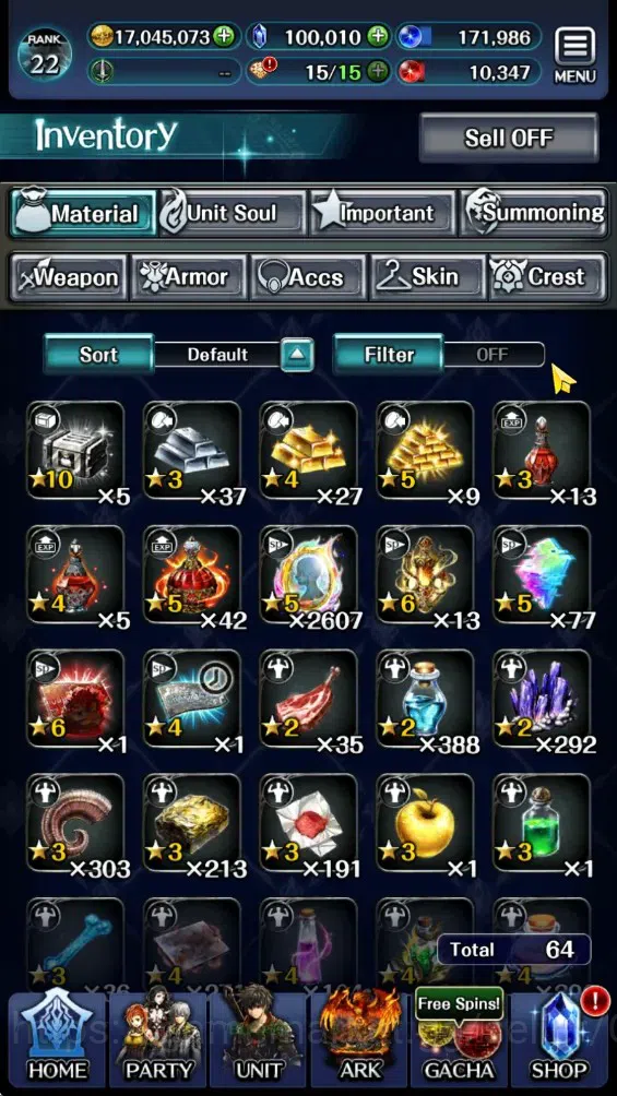 Last Cloudia Accounts GLOBAL|Rank 22|100k Crystal|Top Tier Unit [Arkh Ki image 13