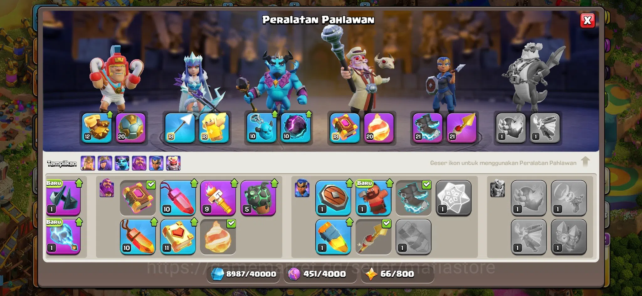 Clash of Clans Accounts TH16 Max BH10 Account - AQ 85 (2x L18 Max Rare Equ image 13