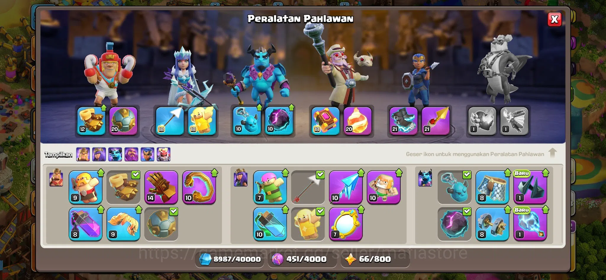 Clash of Clans Accounts TH16 Max BH10 Account - AQ 85 (2x L18 Max Rare Equ image 14