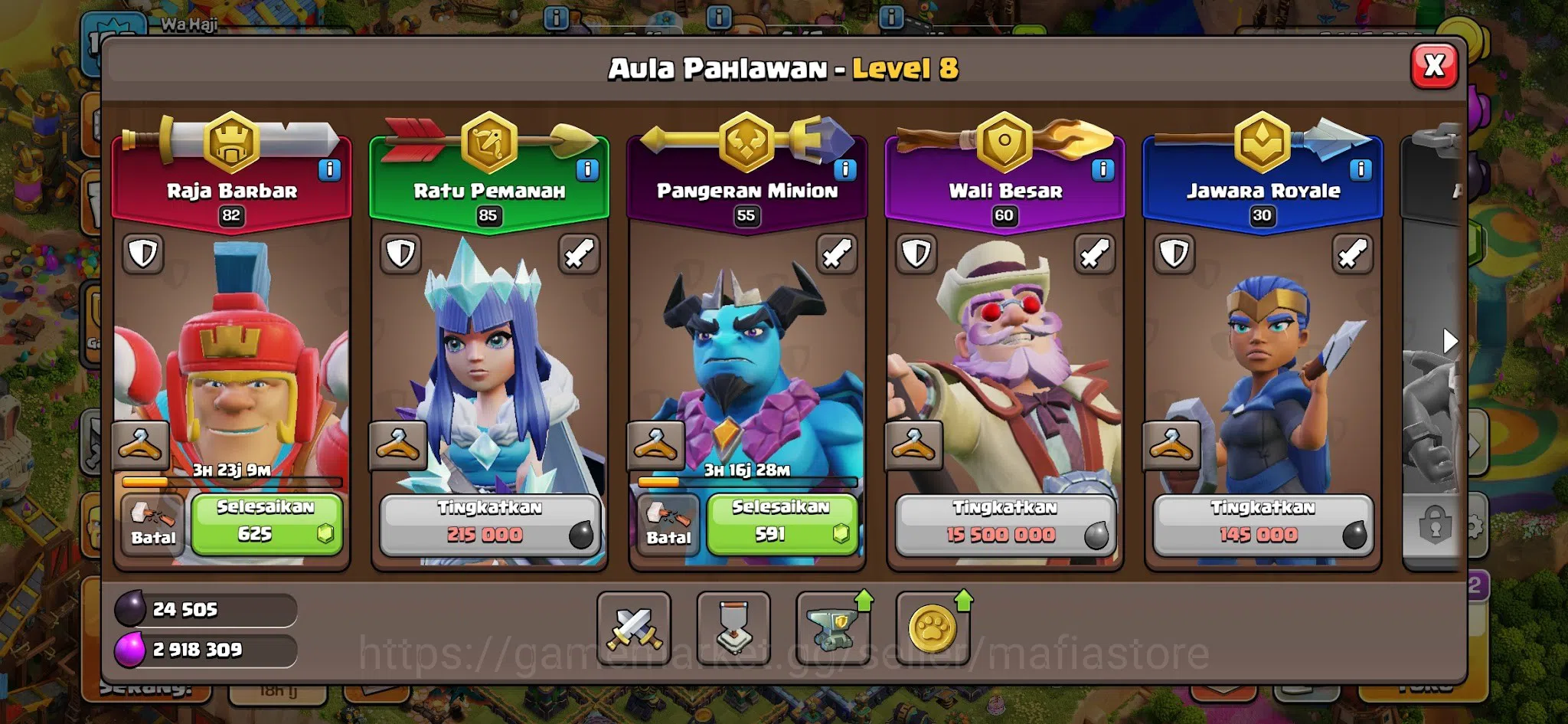 Clash of Clans Accounts TH16 Max BH10 Account - AQ 85 (2x L18 Max Rare Equ image 4