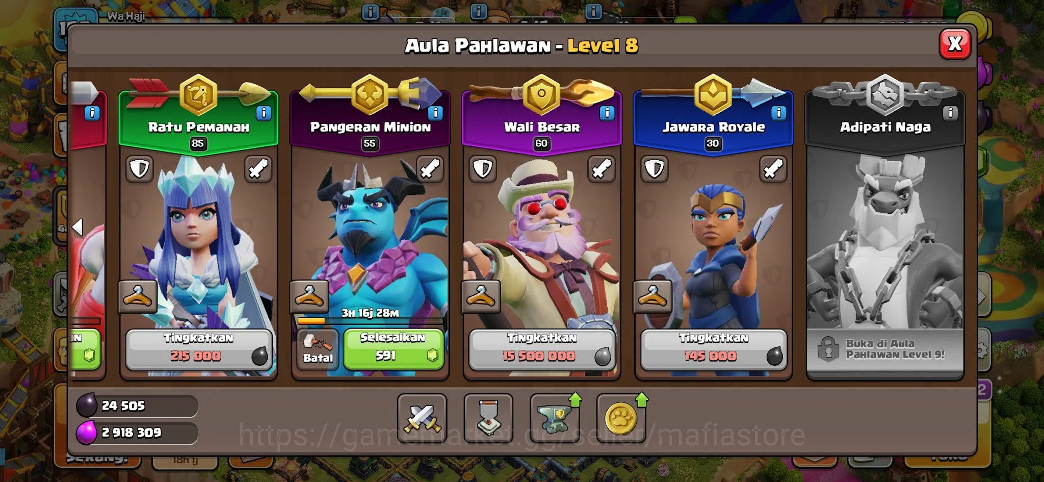Clash of Clans Accounts TH16 Max BH10 Account - AQ 85 (2x L18 Max Rare Equ image 5