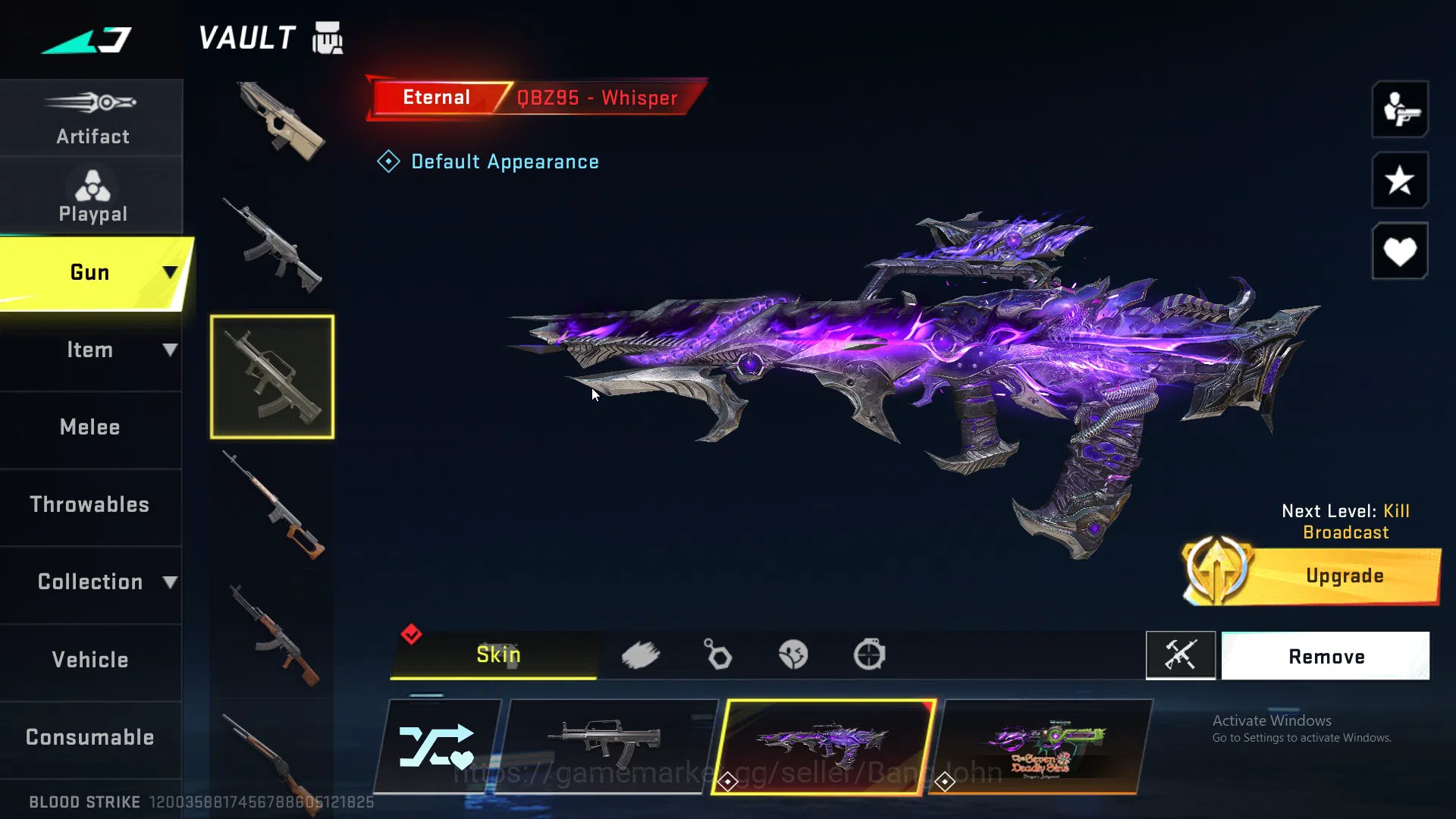 Blood Strike Accounts ASIA|ETHERNAL,KRAKEN,QBZ95,P90|MELE,CHAIN BLADE,GR image 12