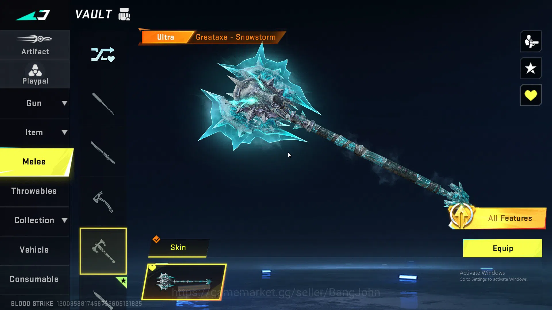 Blood Strike Accounts ASIA|ETHERNAL,KRAKEN,QBZ95,P90|MELE,CHAIN BLADE,GR image 16