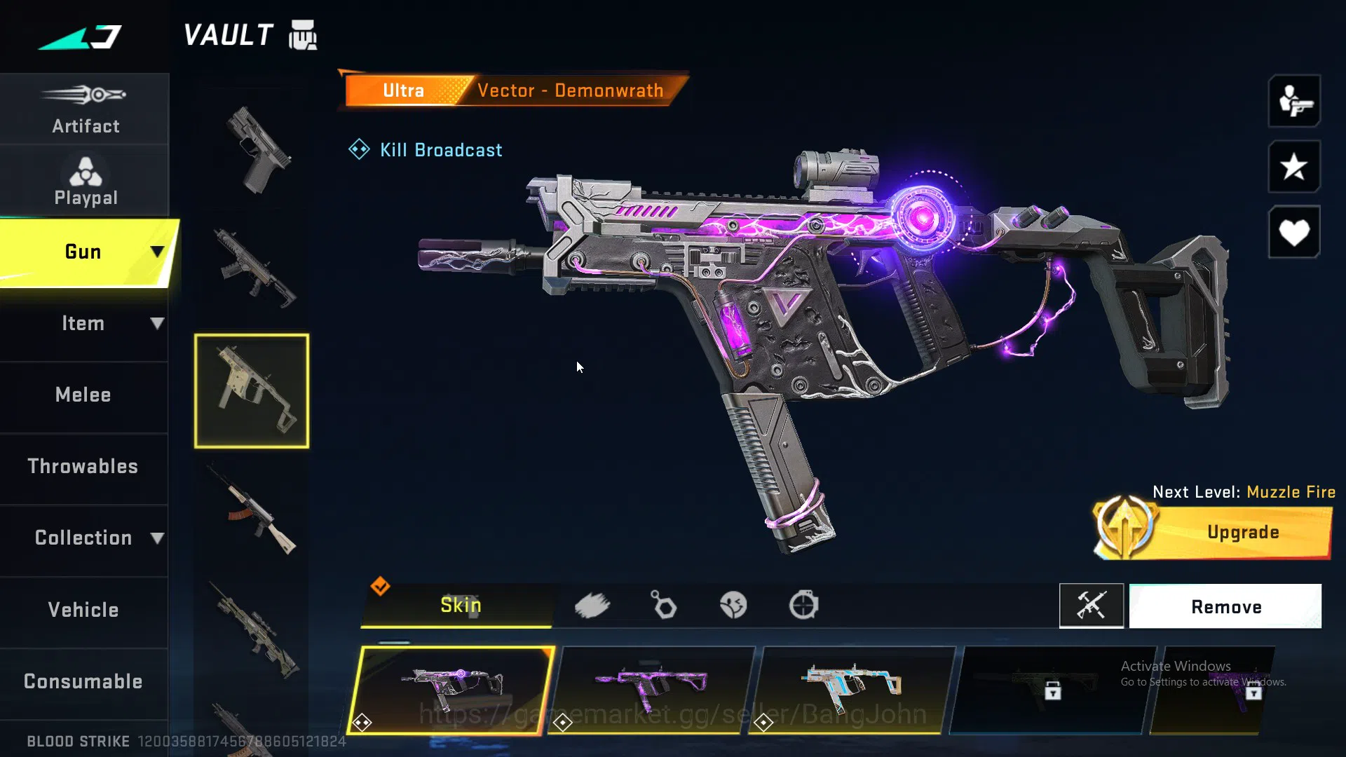 Blood Strike Accounts ASIA|ETHERNAL,KRAKEN,QBZ95,P90|MELE,CHAIN BLADE,GR image 2