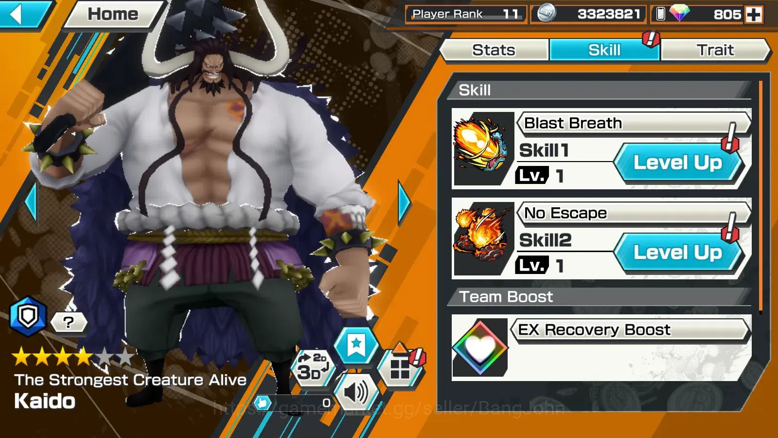 One Piece Bounty Rush Accounts GLOBAL|EX 3|1Max|4Emperors Teach,5elders Nusjuro,T image 7