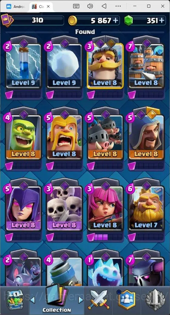 Clash Royale Accounts Mobile |351Gems|1 Wizard Hero| 2 EVO Card |TakeMai image 2