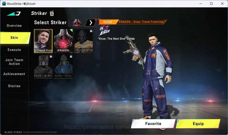 Blood Strike Accounts Starter ASIA | 1 Kraken Enzo Striker|1 Ultra Guns |3 Ultra Strikers: Ethan,E.M.T.,Katya|1 Epic Name 12