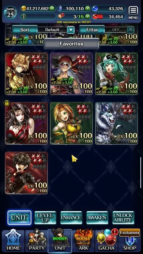 Last Cloudia Accounts Endgame GLOBAL|Rank 25|100K Crystal|Top Tier Unit [Spirit Maiden Sera,Telestio,Etc]|1 LR & 50 SSR 4