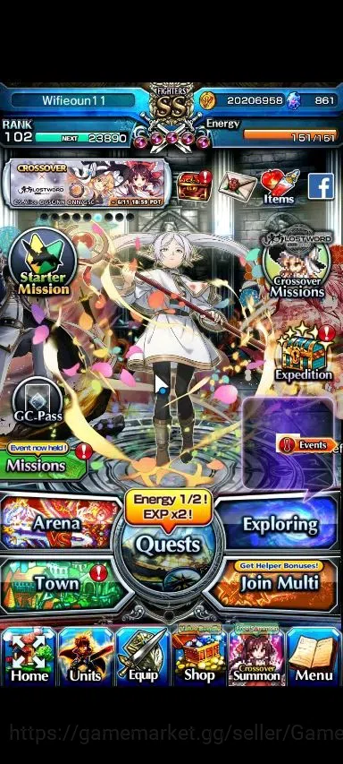 Grand Summoners Accounts Global|Rank 102|861 cc|14 Ascend+4 TW|(Miki,2xFen, image 1