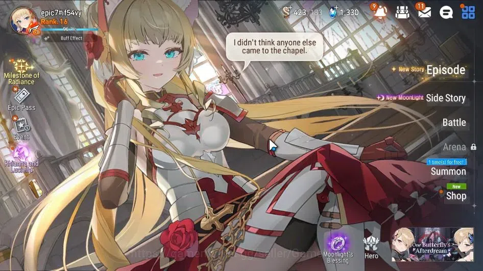 Epic Seven Accounts GLOBAL Unverif|New Era|2 ML (Rhiana & Luciel,TE Ka image 1