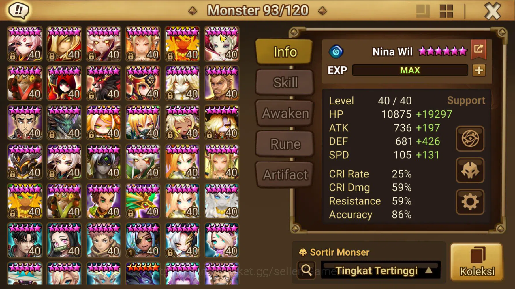 Summoners War: Sky Arena Accounts End-Game ASIA Hot 2 LD MAXIMILIAN & CRAKA|80 NB5 Total(Shihou,Vanessa,Etc)|Fast Farm 2 16