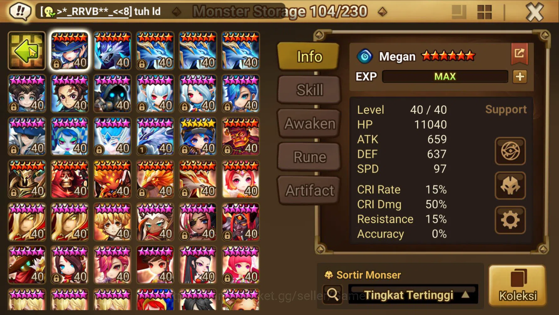 Summoners War: Sky Arena Accounts End-Game ASIA Hot 2 LD MAXIMILIAN & CRAKA|80 NB5 Total(Shihou,Vanessa,Etc)|Fast Farm 2 3