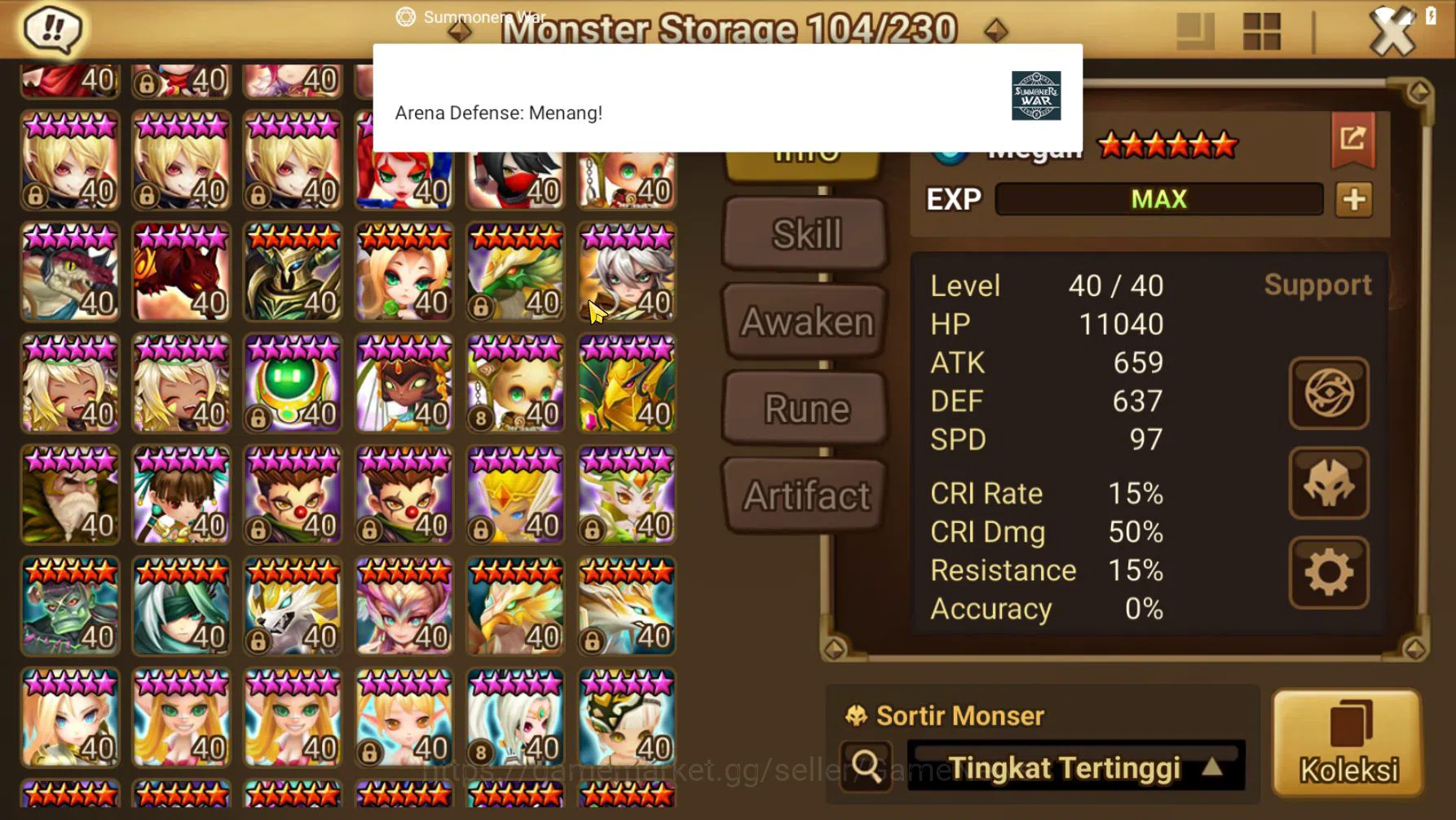 Summoners War: Sky Arena Accounts End-Game ASIA Hot 2 LD MAXIMILIAN & CRAKA|80 NB5 Total(Shihou,Vanessa,Etc)|Fast Farm 2 5