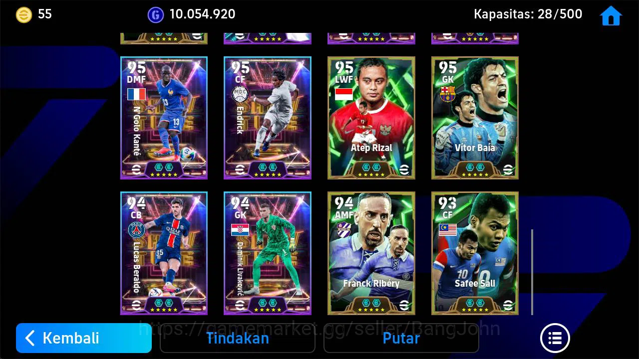 eFootball Accounts Others power 3170, kang min show, ferdi kadio show, o khan epic, hubner show, torres epic, lucas moura 5