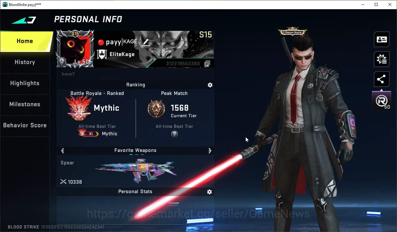 Blood Strike Accounts ASIA|ETERNAL Lv2 QBZ95-Whisper+MELE LightBlade+15 image 2
