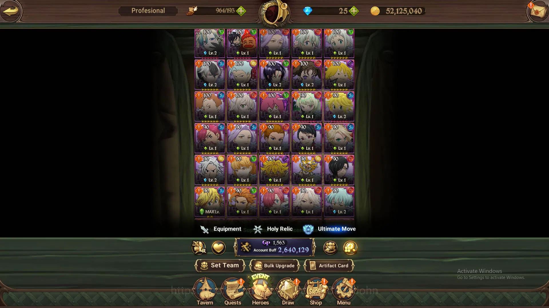 The Seven Deadly Sins: Grand Cross Accounts Others GLOBAL|2.6m CC|UR 9