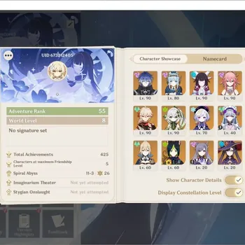 Genshin Impact Accounts Others AMERICA|AR 55|6Limit+6standard|Flins Premium Team|Columbina,Flins,Ineffa,Miko,Nahida|Low