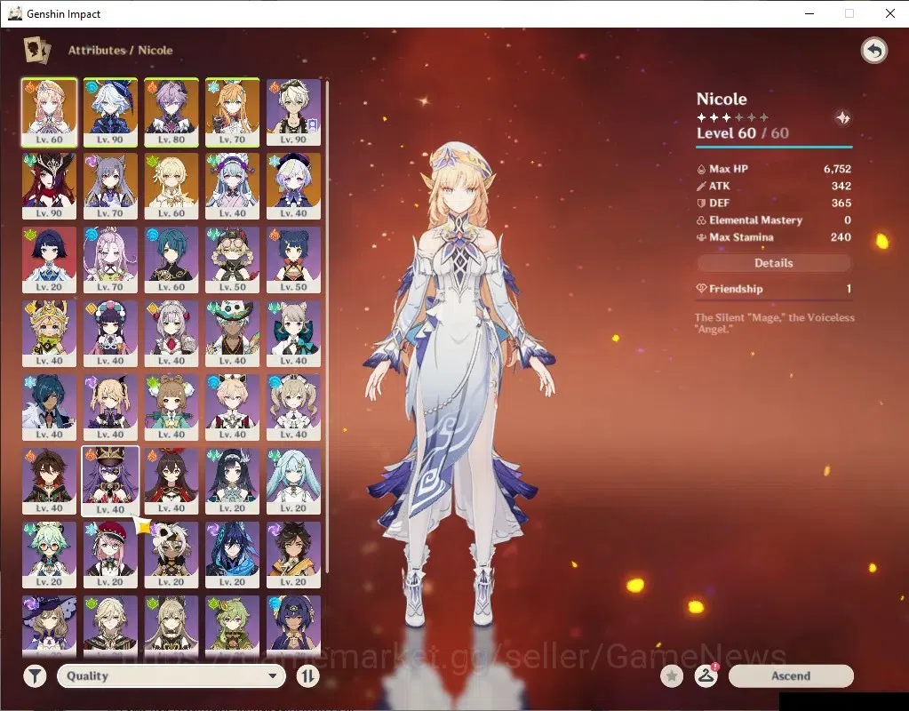 Genshin Impact Accounts Asia|AR55|5Limited+5(*5WP)|(Furina,Durin)+Sign,Nic image 3