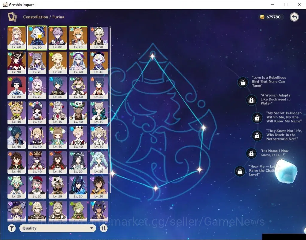 Genshin Impact Accounts Asia|AR55|5Limited+5(*5WP)|(Furina,Durin)+Sign,Nic image 5