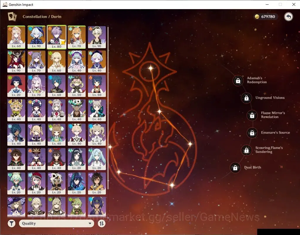 Genshin Impact Accounts Asia|AR55|5Limited+5(*5WP)|(Furina,Durin)+Sign,Nic image 6