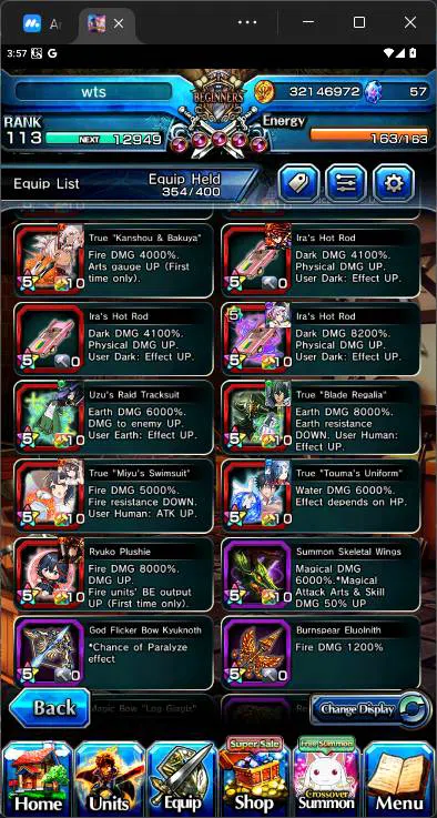 Grand Summoners Accounts Others GLOBAL|14 Ascend|Houka Inumata TW,Summer Miyu TW,Shirou Emiya TW,Sanageyama TW,LS 5