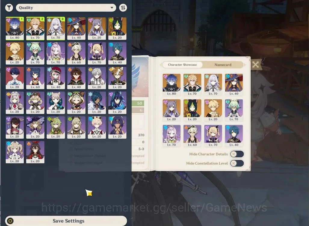 Genshin Impact Accounts ASIA|AR 50|1 Limited+1(*5Weapon)|Flins,Varka,Skrik image 1