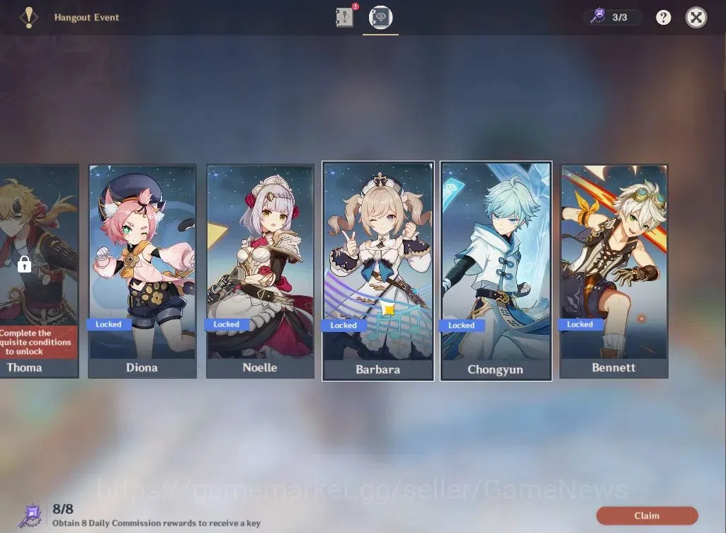 Genshin Impact Accounts ASIA|AR 50|1 Limited+1(*5Weapon)|Flins,Varka,Skrik image 13