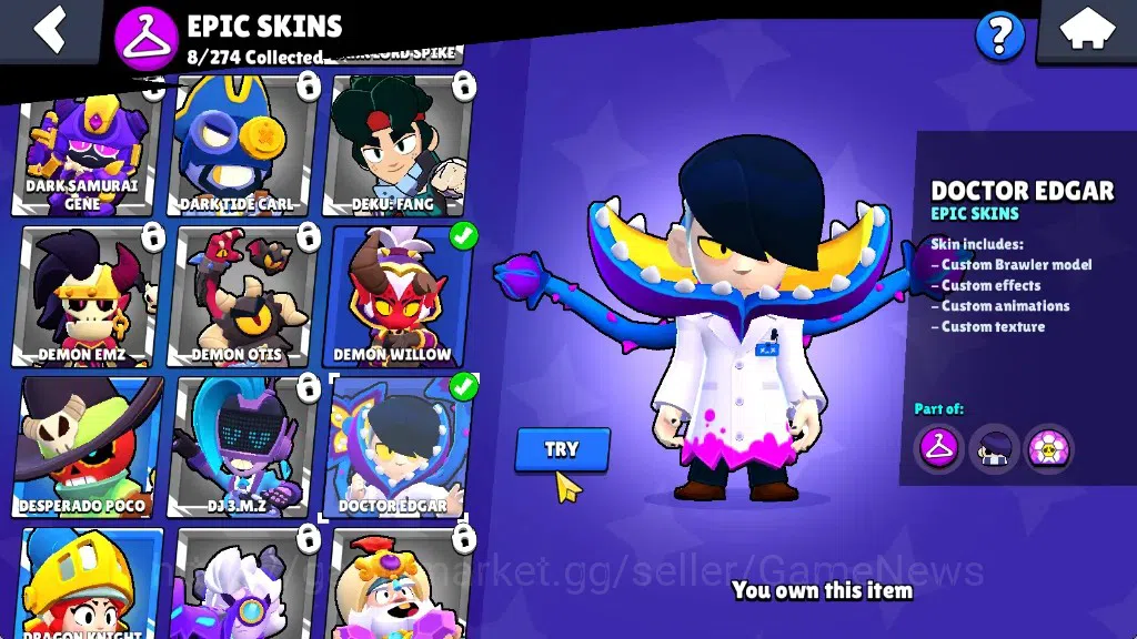 Brawl Stars Accounts 1037 Trophy|19 Brawlers 2 Max Lv [Kit,Shade]|8 Epi image 12