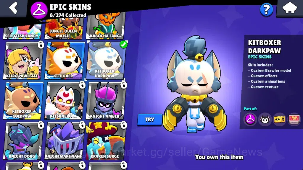Brawl Stars Accounts 1037 Trophy|19 Brawlers 2 Max Lv [Kit,Shade]|8 Epi image 14