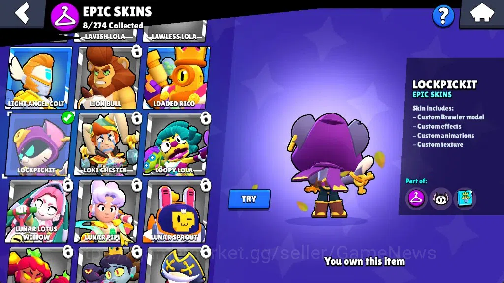 Brawl Stars Accounts 1037 Trophy|19 Brawlers 2 Max Lv [Kit,Shade]|8 Epi image 15