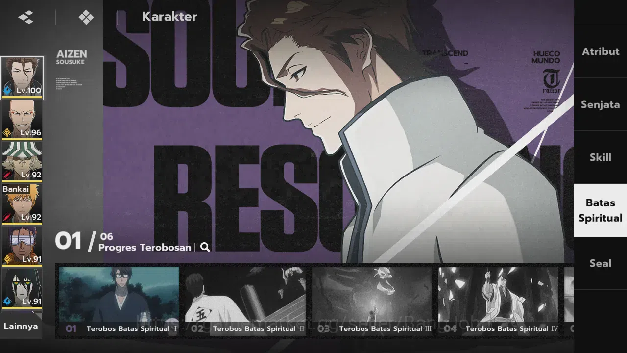 BLEACH: Soul Resonance Accounts Nuverse SEA | Lvl 73 | 11 SSR Seal 9 (Aizen 1/6, Ulquiorra, Ichigo Bankai, Soifon, White 12