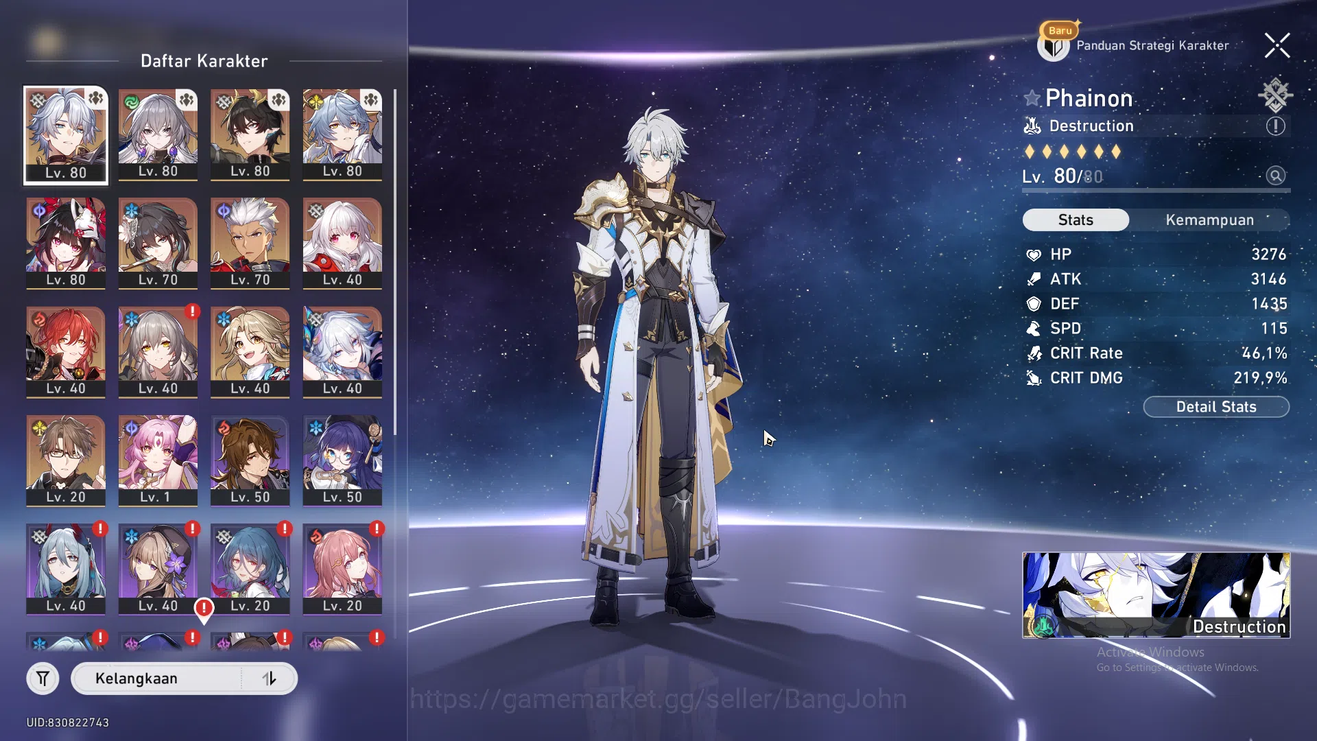 Honkai Star Rail Accounts ASIA|TL 65|8 limit|Phainon E4+sign,DanHeng PT,Sund image 2