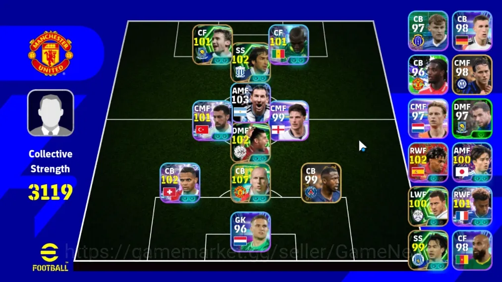 eFootball Accounts Others Android|Power 3119|Epic Jaap Stam,Frank Rijkaard,Okazaki Shinji,Eden 1