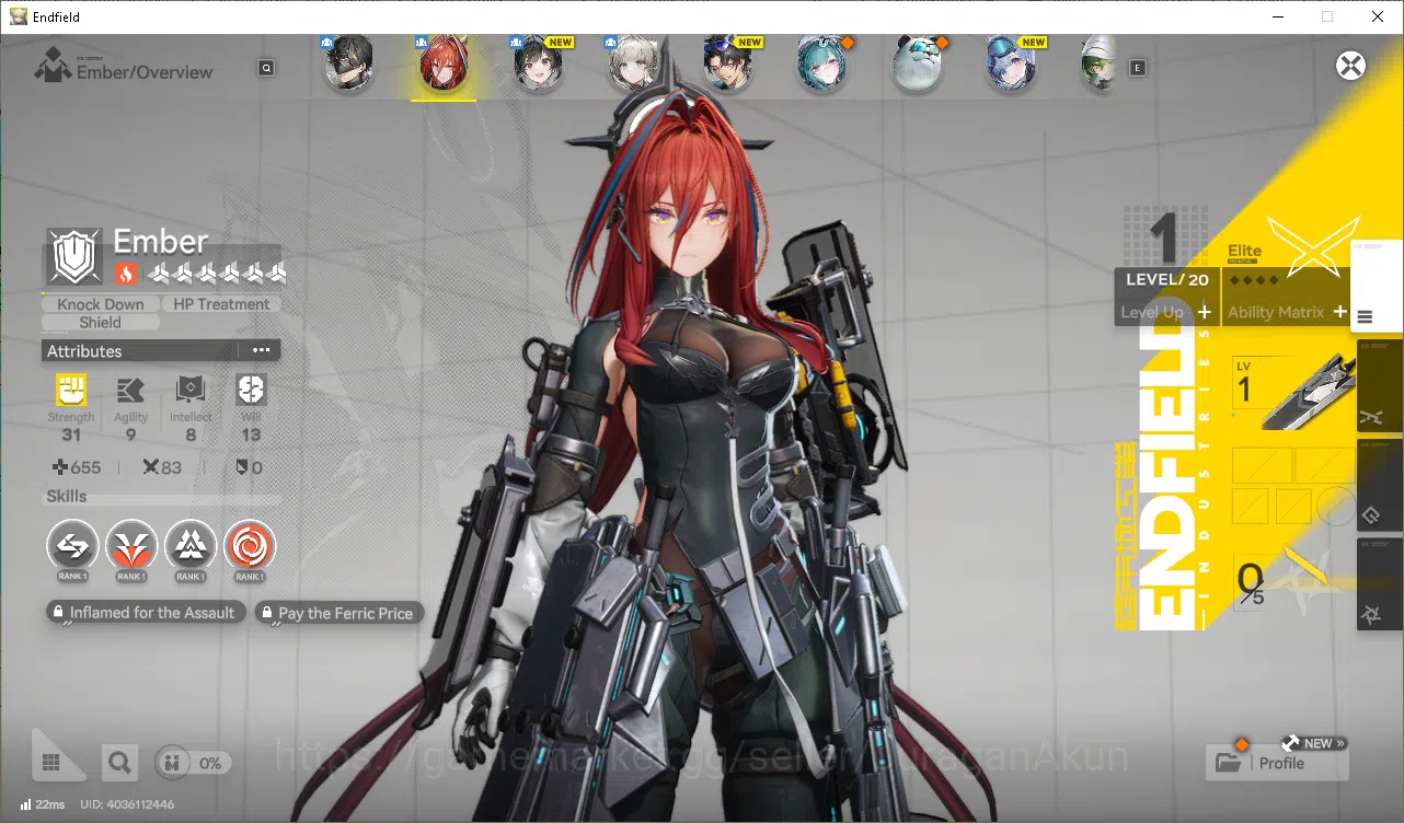 Arknights: Endfield Accounts Asia|Fresh starter Ember + 6SR Character|Day 2 Log image 2