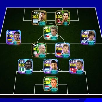 eFootball Accounts Legends & Iconic Players ovr 3233 • showtime rodrigoez • showtime nico paz • epic iniesta • epic vds