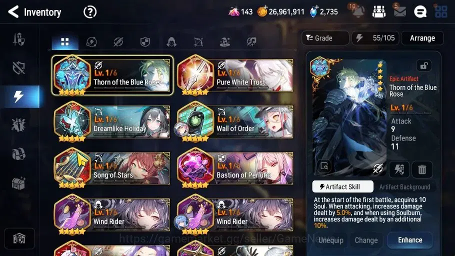 Epic Seven Accounts High-End GLOBAL Unverif|New Era|5 ML(MOTS Iseria,LW Peira,DB Senya,NC Landy,H Lua)+AS Flan|PoH ON+Bless 11