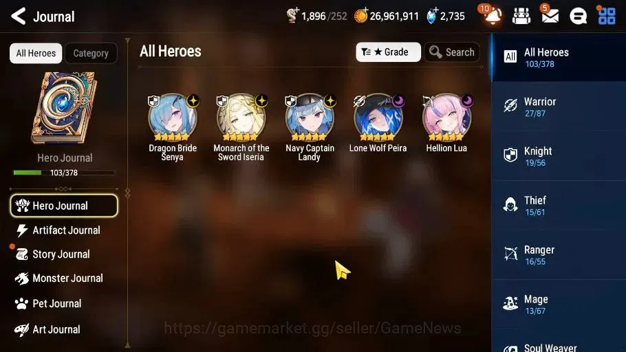 Epic Seven Accounts High-End GLOBAL Unverif|New Era|5 ML(MOTS Iseria,LW Peira,DB Senya,NC Landy,H Lua)+AS Flan|PoH ON+Bless 6
