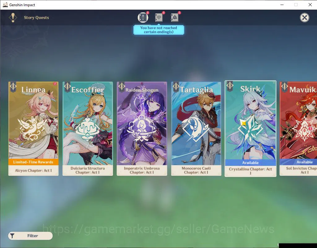 Genshin Impact Accounts Mid Game ASIA|AR 56|6 Limited +3(*5Weapon)|Arlecch,Yoimiya,Raiden,Flins,Nahida,Ayato|MC 12