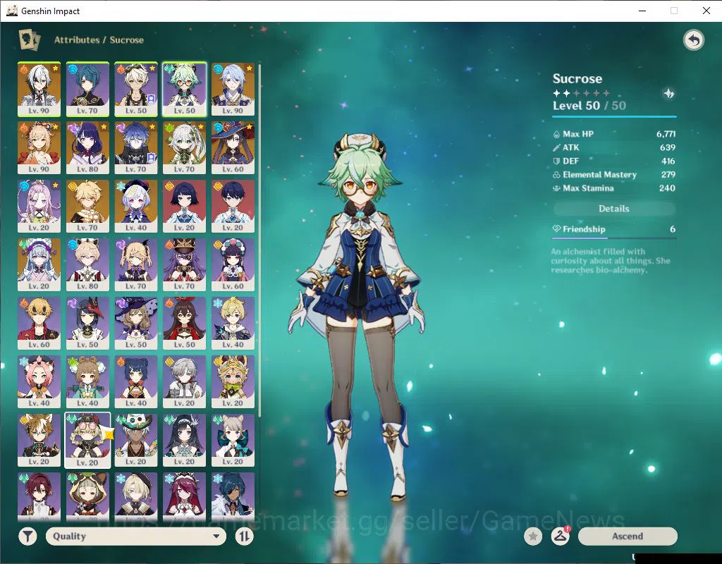 Genshin Impact Accounts Mid Game ASIA|AR 56|6 Limited +3(*5Weapon)|Arlecch,Yoimiya,Raiden,Flins,Nahida,Ayato|MC 3