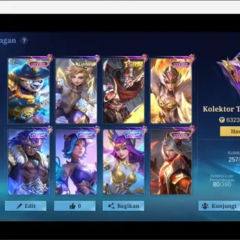 Mobile Legends: Bang Bang Accounts Collector Global|257S|Renowned|LuckyBox Akai Freya Leomord,Annual hayabusa,Zodiac Badang