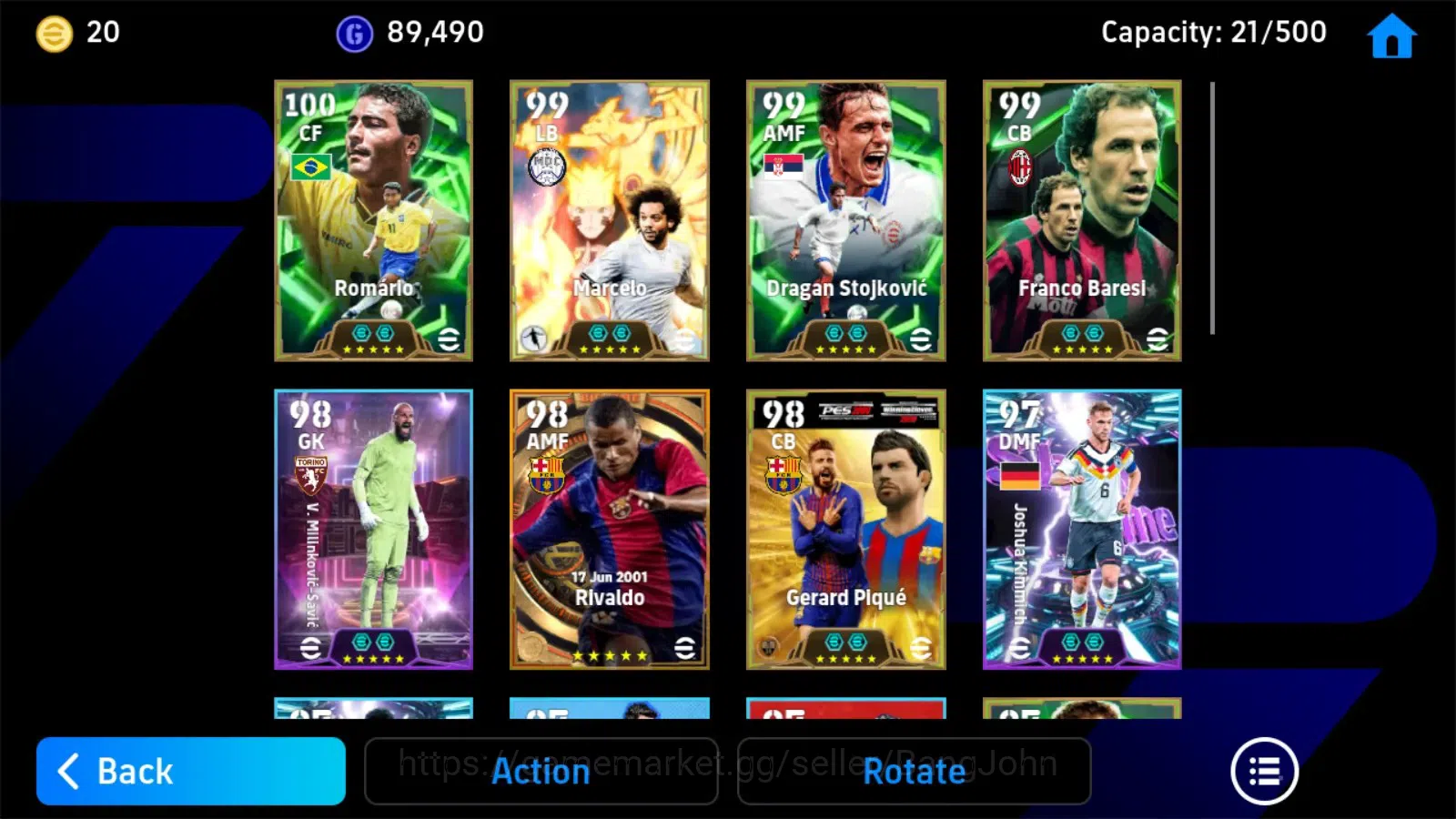 eFootball Accounts Mobile|PW 3193|Romario Epic,Rivaldo BigT,Marcelo N image 3