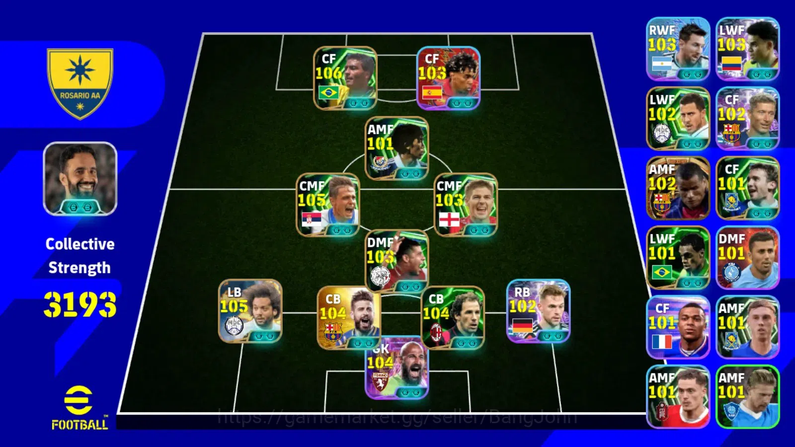 eFootball Accounts Mobile|PW 3193|Romario Epic,Rivaldo BigT,Marcelo N image 6