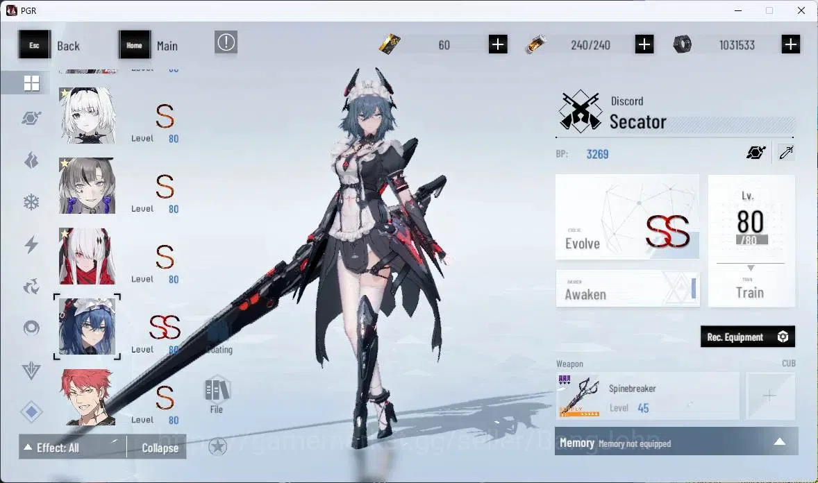Punishing: Gray Raven Accounts ASIA | Lv80|[S Crepuscule,S Lucia CW,S Pyroath,S O image 12