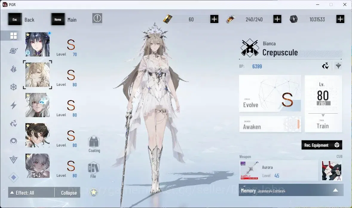 Punishing: Gray Raven Accounts ASIA | Lv80|[S Crepuscule,S Lucia CW,S Pyroath,S O image 4