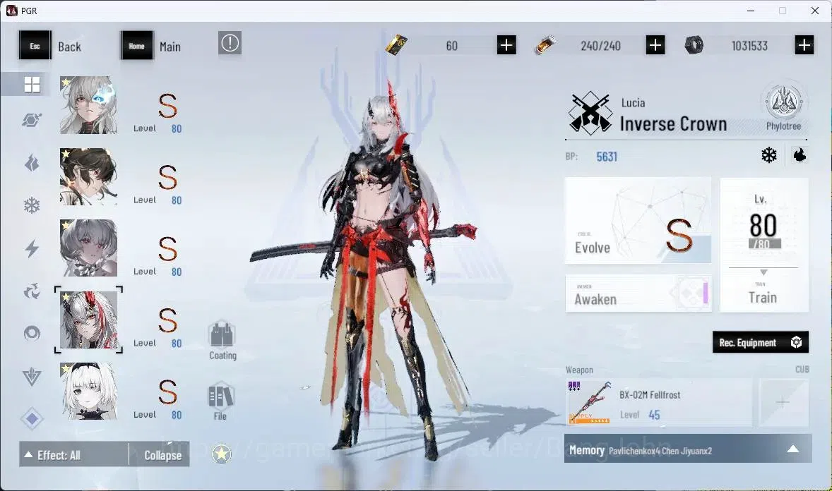 Punishing: Gray Raven Accounts ASIA | Lv80|[S Crepuscule,S Lucia CW,S Pyroath,S O image 8