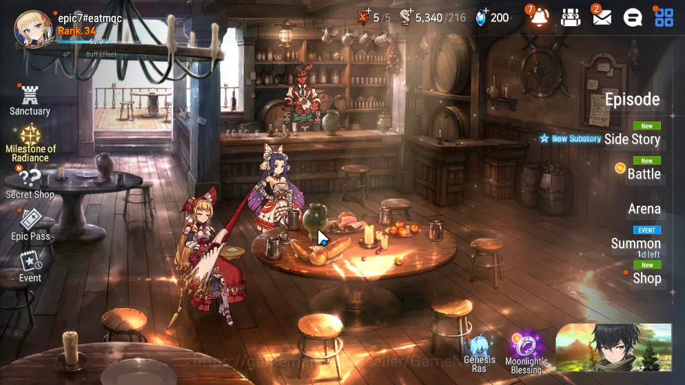 Epic Seven Mid-Tier GLOBAL Unverif|4 ML(LR Krau,PC Flan,DJ Basar,MA Ke image 1