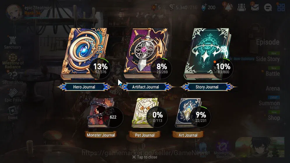 Epic Seven Accounts Mid-Tier GLOBAL Unverif|4 ML(LR Krau,PC Flan,DJ Basar,MA Ken)+Ravi,Brieg|PoH+Bles ON|5,3K Energy+13K 4